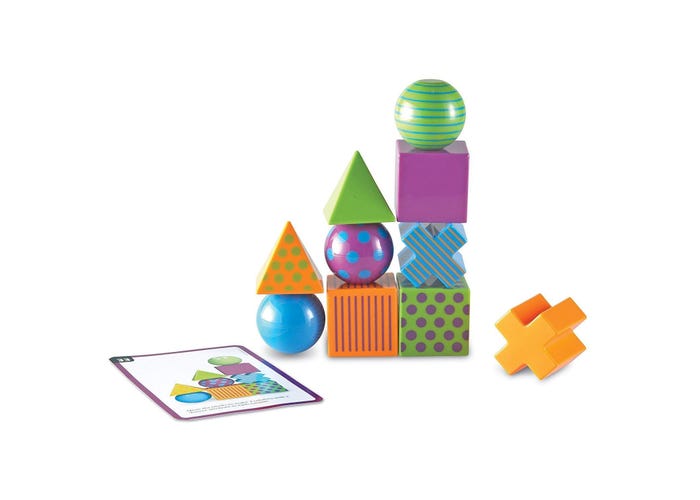 Mental Blox Critical Thinking Game - Boost Cognitive Skills with 20 Chunky Blocks and Activity Cards