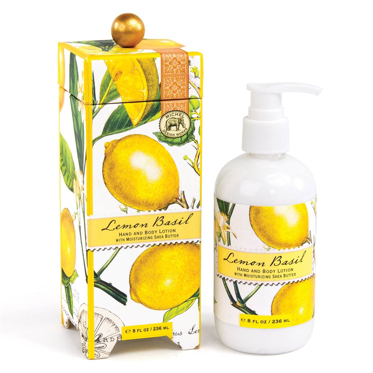 Michel Design Works Lemon Basil Lotion Silky Shea Butter and Aloe Infusion with Citrus and Basil Notes