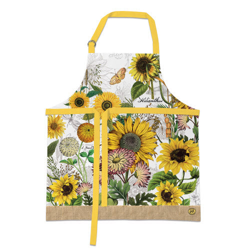 Michel Design Works Radiant Blooms Sunflower-Inspired Cotton Kitchen Apron