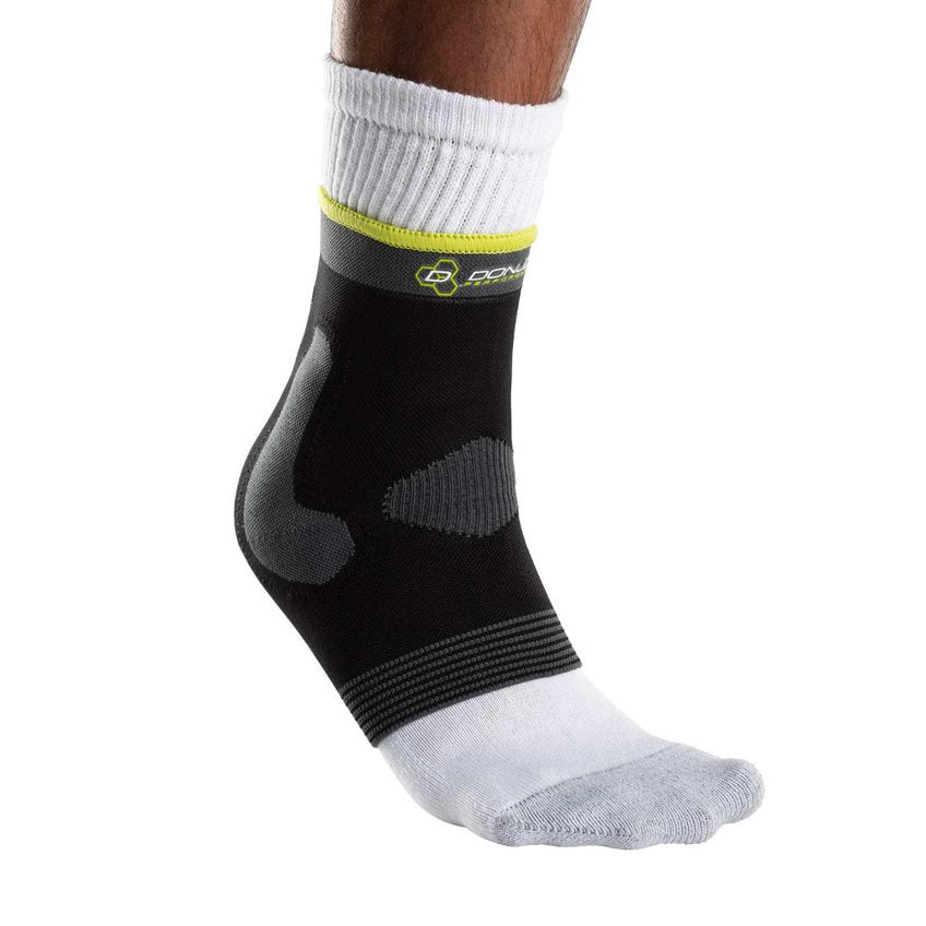 ANAFORM Deluxe Knit Ankle Brace Advanced Support in Stylish Black/Slime for Mild Sprains, Tendonitis, Arthritis and Soreness