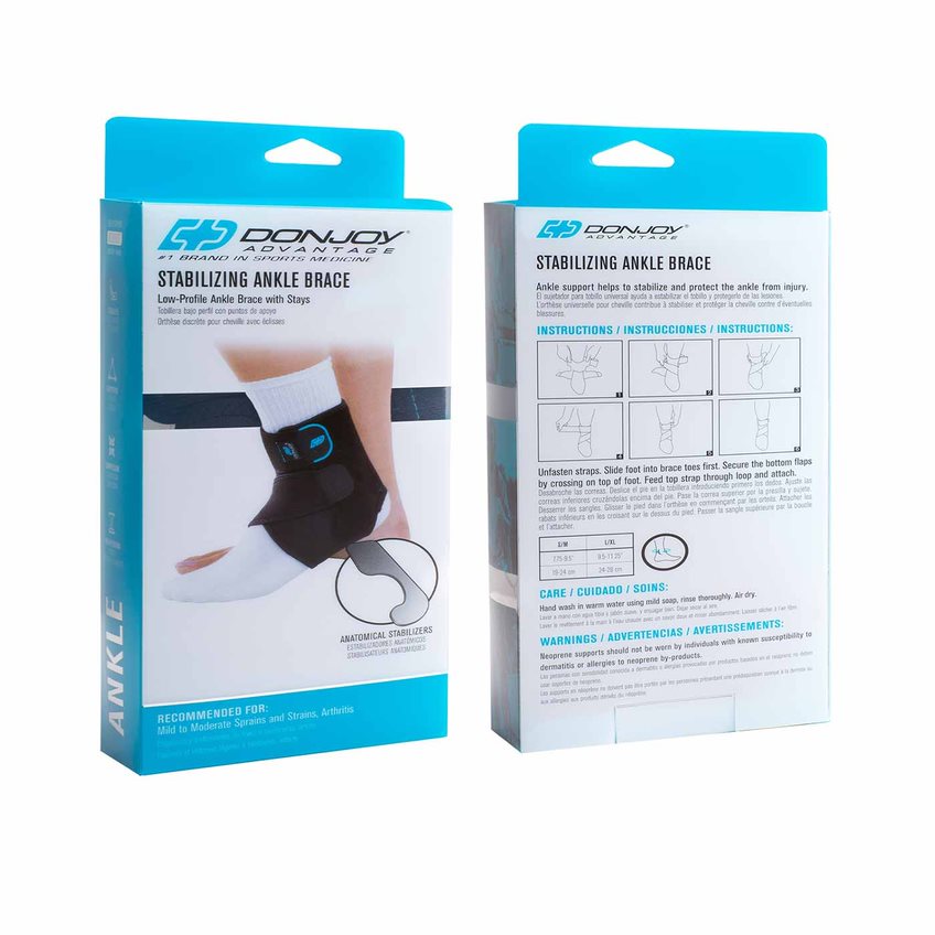 Stabilizing Ankle Brace Targeted Relief for Sprains, Strains, and Arthritis Adjustable Compression, Active Comfort