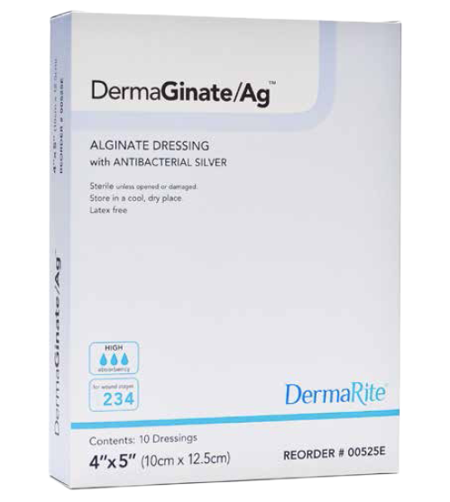 DermaGinate Ag Alginate Dressing with Antibacterial Silver - Advanced Wound Care Protection