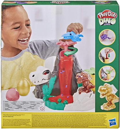 Play-Doh Slime Dino Crew Lava Bones Island Volcano Playset – HydroGlitz Eggs and Dinosaur Toys for Kids