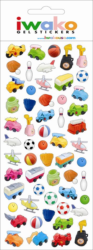 Iwako Toys Rare Gel Sticker Sheet – Raised Gel Stickers for Collectors & Creative Decorating