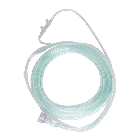 ETCO2 Nasal Sampling Cannula with O2 Delivery McKesson Adult Curved Prong / NonFlared Tip 7 Foot O2 / 2 Inch CO2 Line