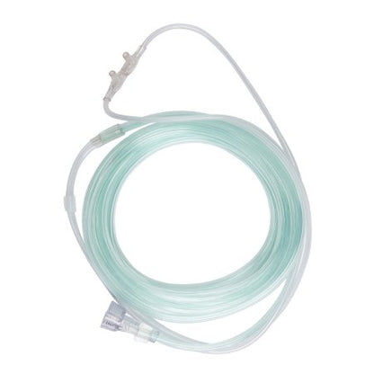 ETCO2 Nasal Sampling Cannula with O2 Delivery McKesson Adult Curved Prong / NonFlared Tip 7 Foot O2 / 2 Inch CO2 Line