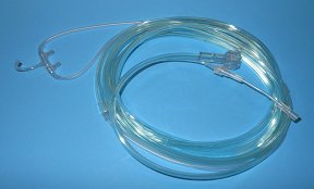 ETCO2 Oral / Nasal Sampling Cannula with O2 Delivery McKesson Adult Curved Prong / NonFlared Tip 10 Foot O2 / 10 Foot CO2 Line