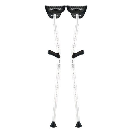 Saddle Style Underarm Crutches Mobilegs Ultra Youth / Adult / Tall Adult 4 Foot 9 Inch to 6 Foot 4 Inch User Height Aluminum Frame 300 lbs. Weight Capacity