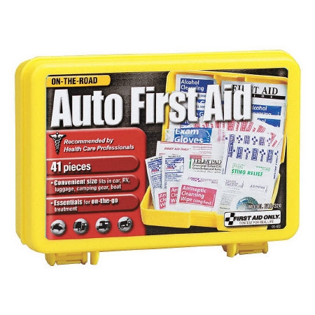 Vehicle First Aid Kit 15 Person Plastic Case