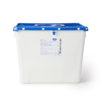 Pharmaceutical Waste Container McKesson Prevent White Base 13-1/2 H X 17-3/10 W X 13 L Inch Vertical Entry 8 Gallon