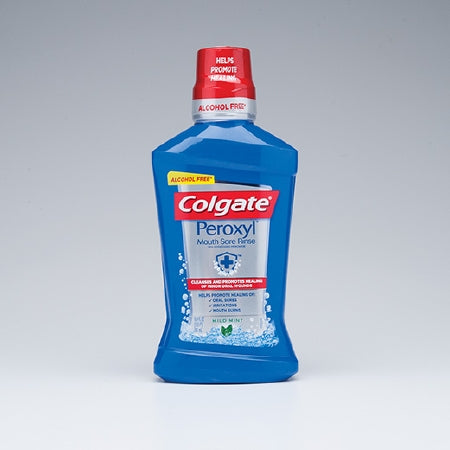 Mouth Sore Rinse Colgate Peroxyl 16 oz. Mild Mint Flavor