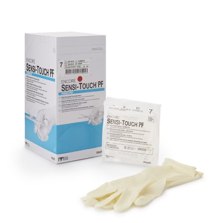 Surgical Glove ENCORE Sensi-Touch PF Sterile Latex Standard Cuff Length Micro-Textured Natural Chemo Tested