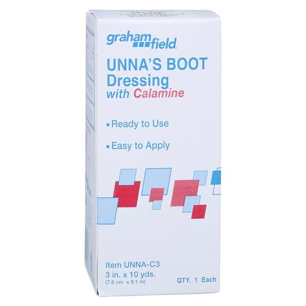Graham-Field Unna Boot Zinc Oxide and Calamine Bandage 3 Inch x 10 Yard NonSterile