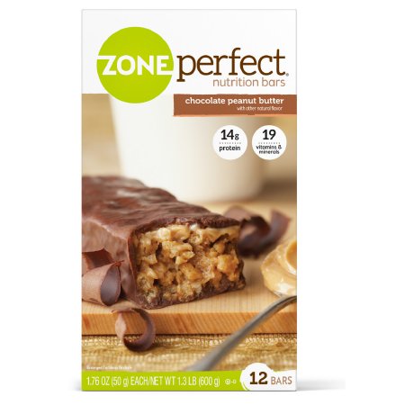 Nutrition Bar ZonePerfect Chocolate Peanut Butter Flavor Bar 1.76 oz. Individual Packet