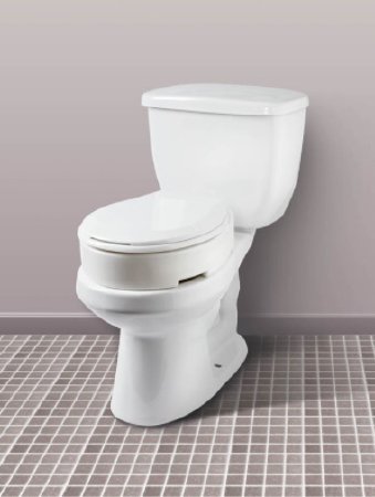 Raised Toilet Seat Carex 3-1/2 Inch Height White 300 lbs. Weight Capacity