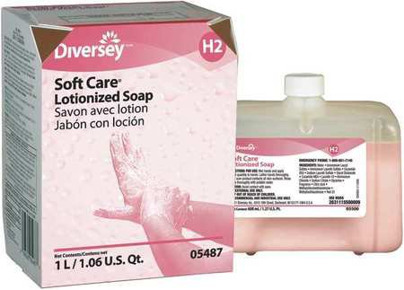 Soap Diversey Soft Care Lotion 1,000 mL Dispenser Refill Bag Floral Scent