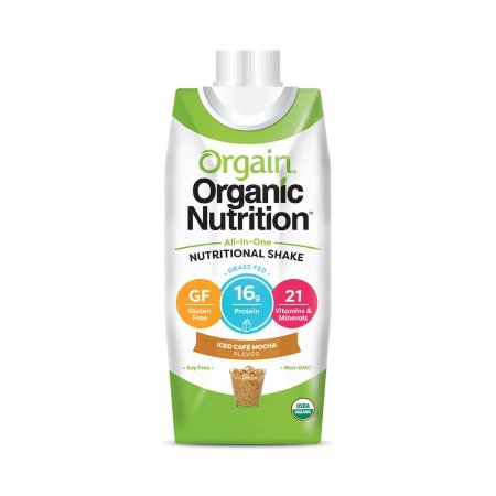 Oral Supplement Orgain Organic Nutritional Shake Iced Café Mocha Flavor Liquid 11 oz. Carton