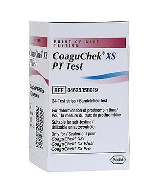 CoaguChek XS PT Test Strips 24/ct Accurate Monitoring for Anticoagulation