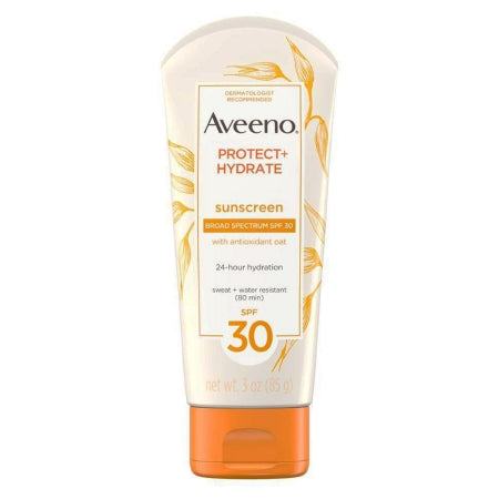 Sunscreen Aveeno Protect + Hydrate SPF 30 Lotion 3 oz. Tube