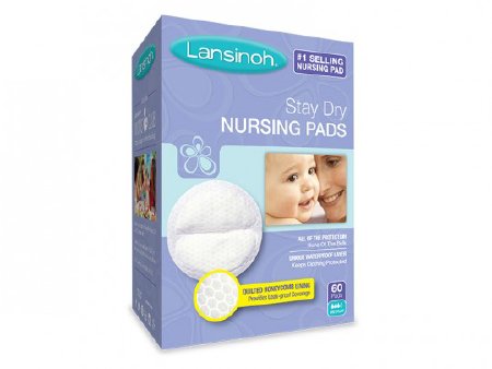 Nursing Pad Lansinoh Stay Dry One Size Fits Most Quilted Cotton Disposable