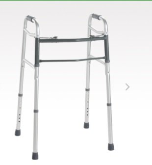 Dual Release Folding Walker Adjustable Height BREG Aluminum Frame 250 lbs. Weight Capacity 32 to 39 Inch Height