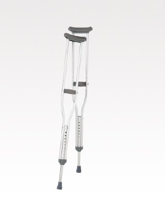 Underarm Crutches Adult 5 Foot 2 Inch to 5 Foot 10 Inch User Height Aluminum Frame 250 lbs. Weight Capacity