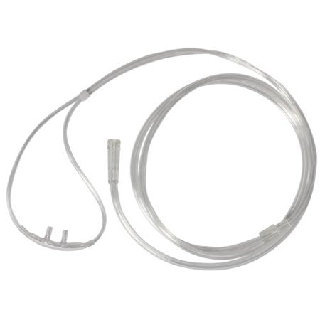 ETCO2 Nasal Sampling Cannula with O2 Delivery Adult Curved Prong / NonFlared Tip 4 Foot O2 Line