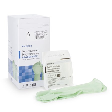 Surgical Glove McKesson Perry Performance Plus  Sterile Polyisoprene Standard Cuff Length Smooth Green Chemo Tested