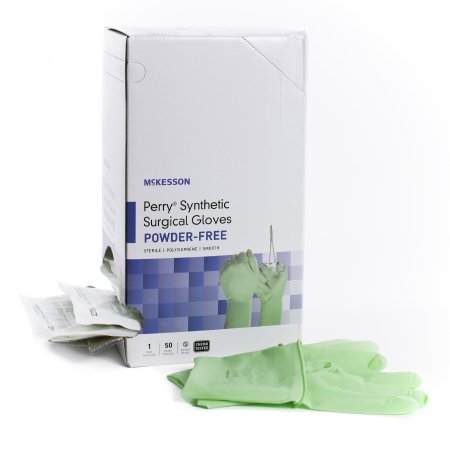 Surgical Glove McKesson Perry Performance Plus  Sterile Polyisoprene Standard Cuff Length Smooth Green Chemo Tested