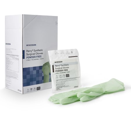 Surgical Glove McKesson Perry Performance Plus  Sterile Polyisoprene Standard Cuff Length Smooth Green Chemo Tested