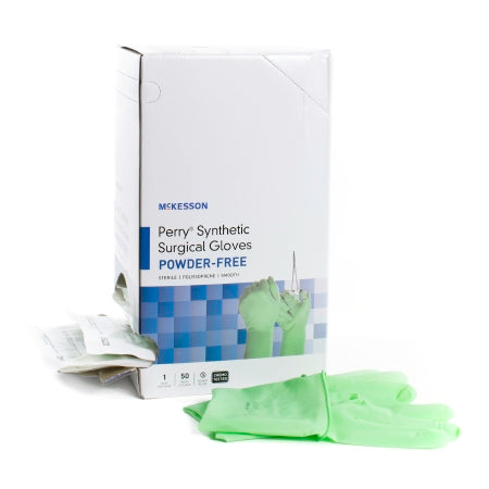 Surgical Glove McKesson Perry Performance Plus  Sterile Polyisoprene Standard Cuff Length Smooth Green Chemo Tested