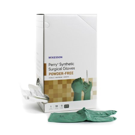 Surgical Glove McKesson Perry Performance Plus  Sterile Polychloroprene Standard Cuff Length Smooth Dark Green Chemo Tested