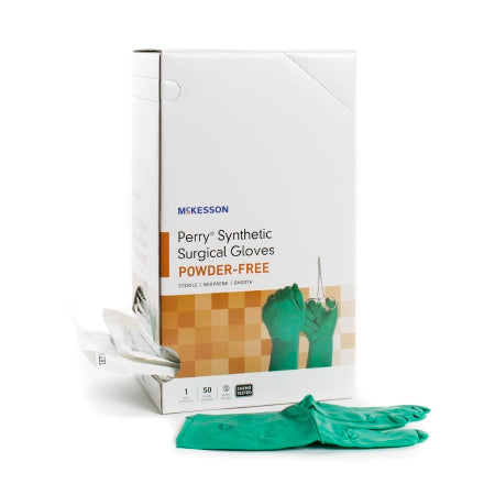 Surgical Glove McKesson Perry Performance Plus  Sterile Polychloroprene Standard Cuff Length Smooth Dark Green Chemo Tested