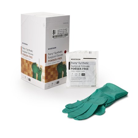 Surgical Glove McKesson Perry Performance Plus  Sterile Polychloroprene Standard Cuff Length Smooth Dark Green Chemo Tested