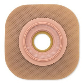 Ostomy Barrier New Image Precut, Standard Wear Adhesive Tape Borders 44 mm Flange Green Code System Flexwear