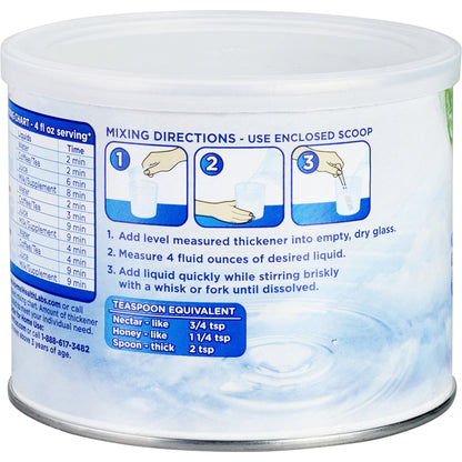 Thick & Easy Clear Food & Beverage Thickener 4.4 oz Canister Unflavored Powder IDDSI Level 2