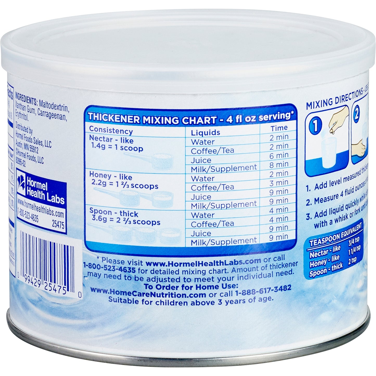 Thick & Easy Clear Food & Beverage Thickener 4.4 oz Canister Unflavored Powder IDDSI Level 2