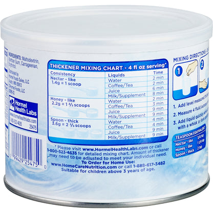 Thick & Easy Clear Food & Beverage Thickener 4.4 oz Canister Unflavored Powder IDDSI Level 2