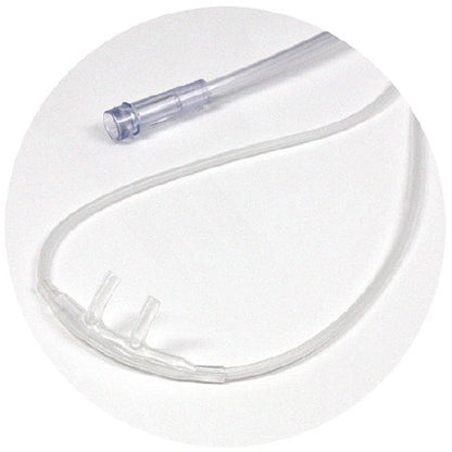 ETCO2 Nasal Sampling Cannula with O2 Delivery Adult Curved Prong / NonFlared Tip 4 Foot O2 Line
