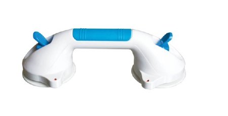 Suction-Cup Grab Bar Ultra Grip White / Blue Plastic