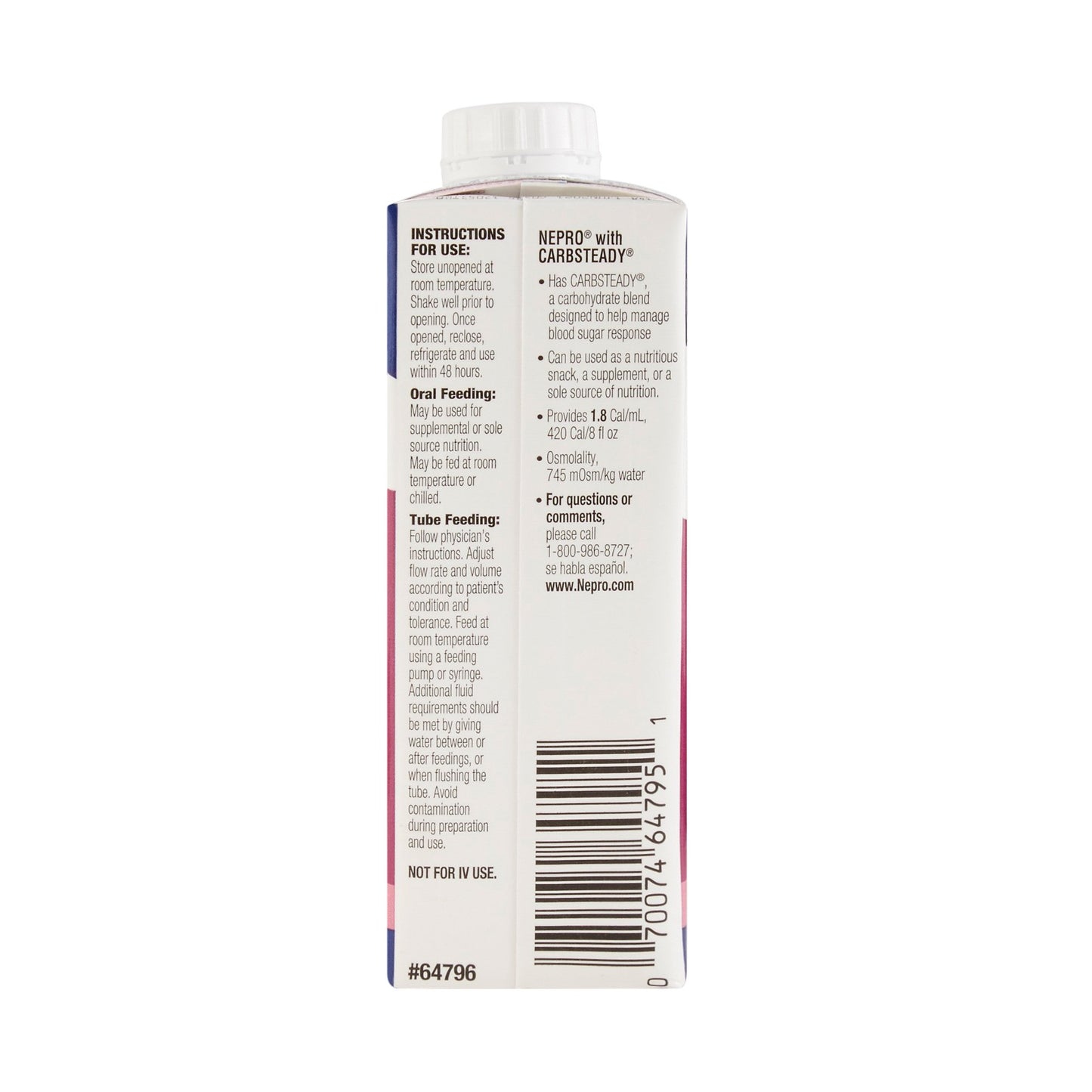 Abbott Nepro with Carbsteady Mixed Berry Oral Supplement 8 oz Reclosable Carton for Dialysis