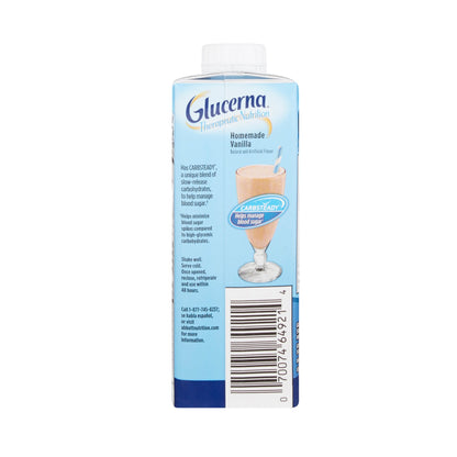 Glucerna Therapeutic Nutrition Shake Vanilla Oral Supplement 8 oz Carton for Blood Sugar Management