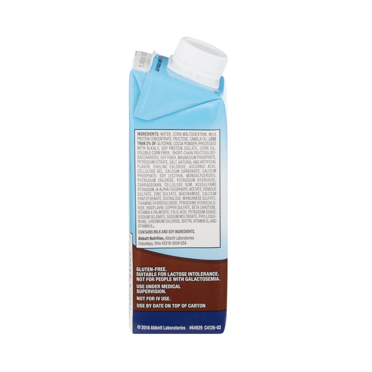 Glucerna Therapeutic Nutrition Shake Rich Chocolate Oral Supplement 8 oz Carton for Blood Sugar Management