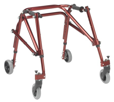 Posterior Walker with Wheels Adjustable Height Nimbo Aluminum Frame 85 lbs. Weight Capacity 19 to 25 Inch Height