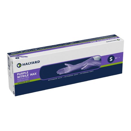 Exam Glove Purple Nitrile Max NonSterile Nitrile Extended Cuff Length Fully Textured Purple Not Rated