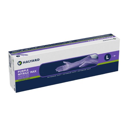 Exam Glove Purple Nitrile Max NonSterile Nitrile Extended Cuff Length Fully Textured Purple Not Rated