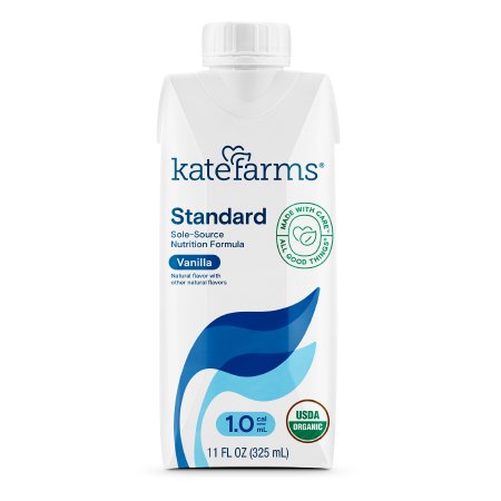 Oral Supplement Kate Farms Standard 1.0/1.4 Vanilla Flavor Liquid 11 oz. Carton