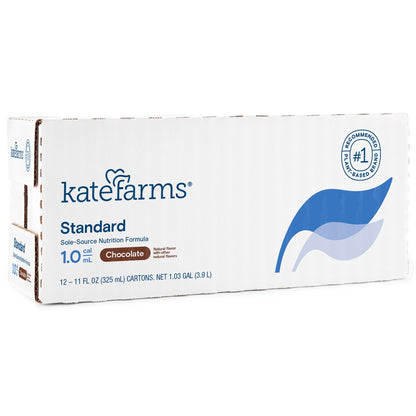 Kate Farms Standard 1.0 Chocolate Flavor Liquid 11 oz Carton Plant-Based Oral Supplement