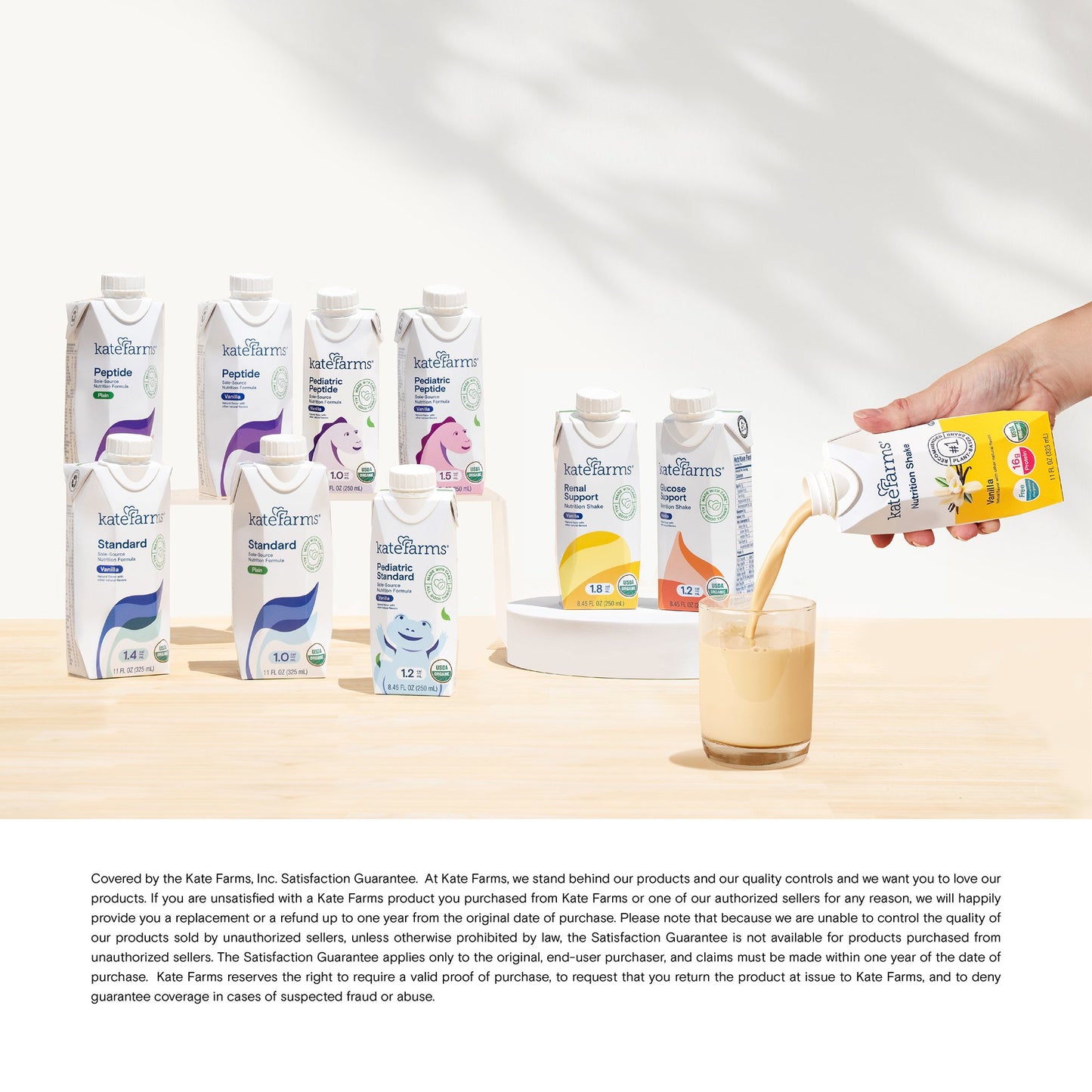 Kate Farms Standard 1.0 Chocolate Flavor Liquid 11 oz Carton Plant-Based Oral Supplement