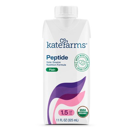 Oral Supplement Kate Farms Peptide 1.0/1.5 Plain Flavor Liquid 11 oz. Carton